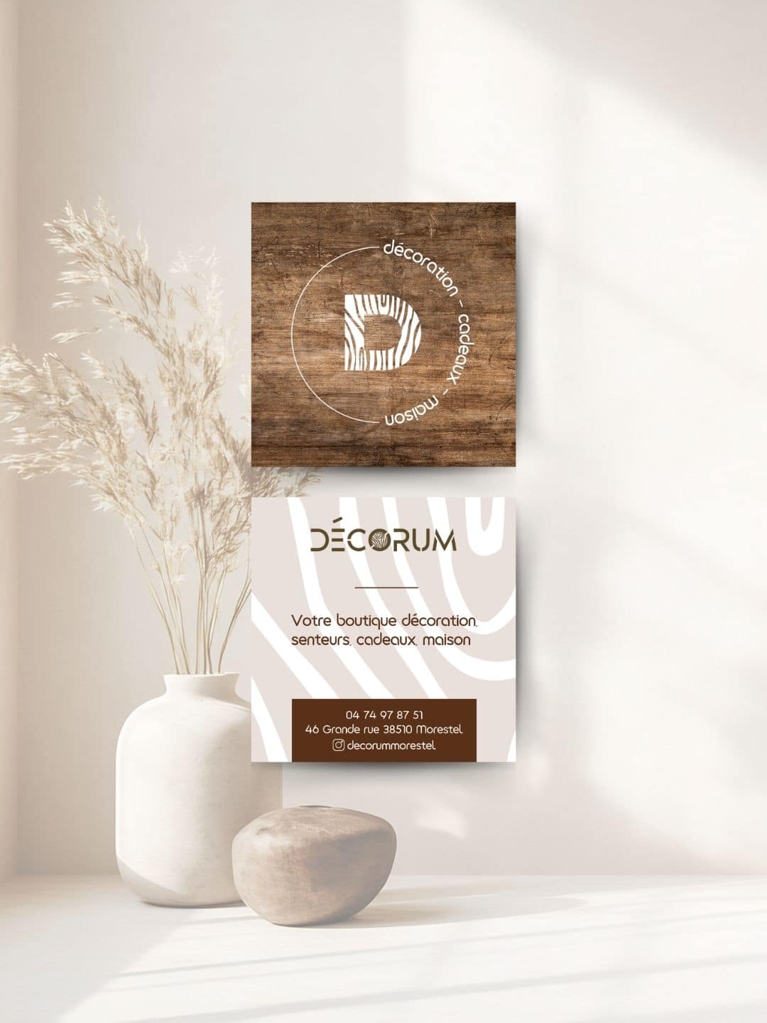 support de communication carte de visite decorum