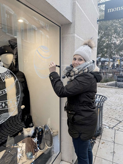 Peinture vitrine Marine Dufaud